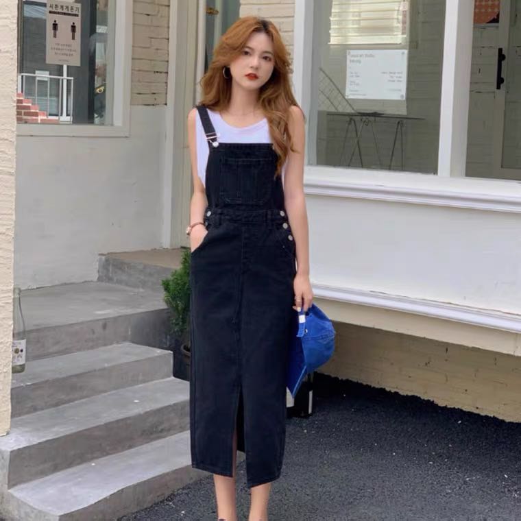 Black dungaree shop jumpsuit