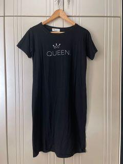 Black Queen Shirt Dress / Dress Kaos