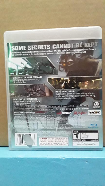 BlackSite: Area 51 PS3 Playstation 3 (Category: PlayStation) located in Antipolo. Submitted by irajstuff (Listing ID 1123613137, Image 2). Description: BlackSite: Area 51 (released in Europe and Australia as BlackSite) is a first-person shooter video game, released for Xbox 360 and Microsoft Windows on November 12, 2007 in North America, and PlayStation 3 on December 10, 2007. The game is mostly unrelated to the 2005 multi-platform game Area 51. 