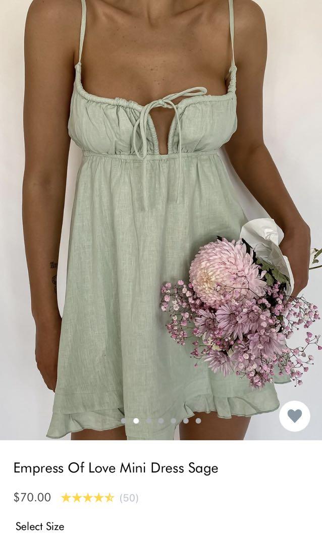bnwt princess polly express of love sage mint green mini dress, Women's  Fashion, Dresses & Sets, Dresses on Carousell