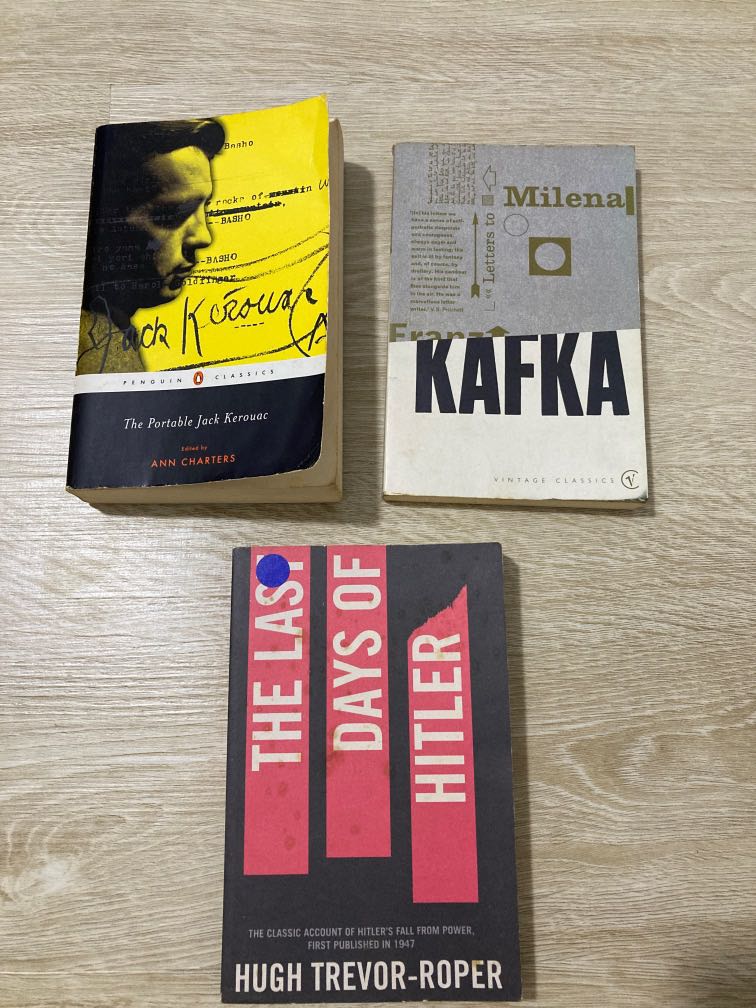 Books The Portable Jack Kerouac, Letters to Milena, The Last Days of