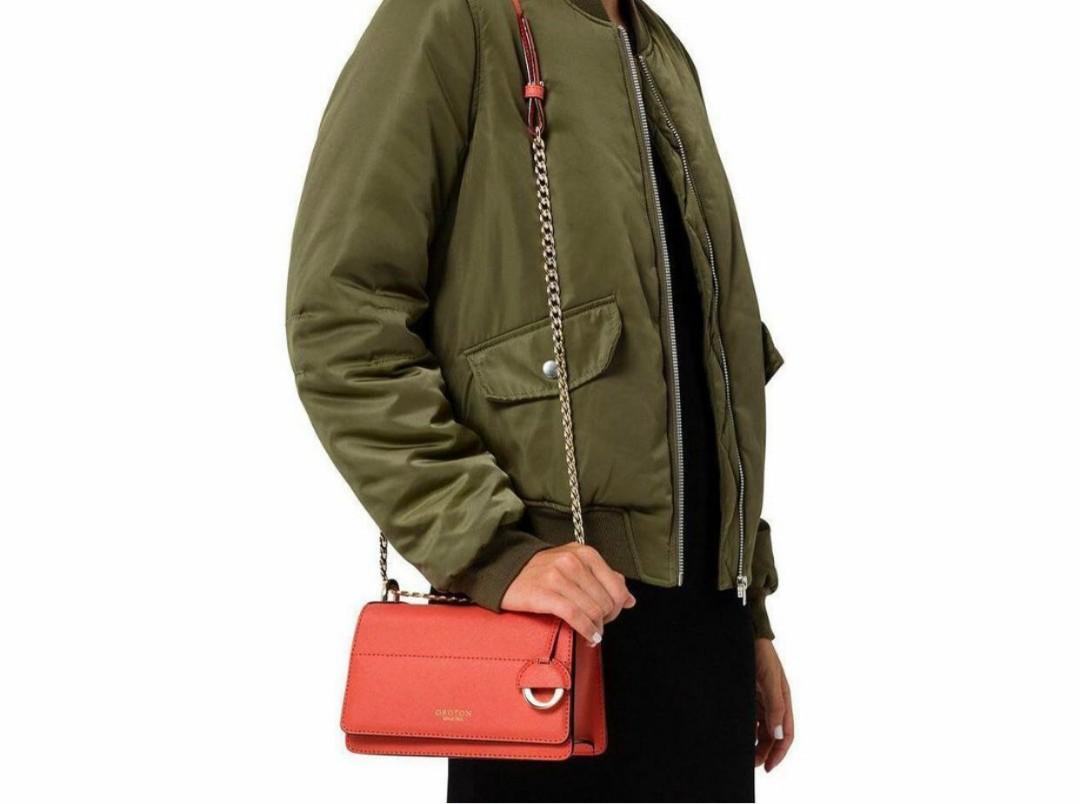 BRAND NEW AUTHENTIC OROTON Forte Mini Clutch Crossbody Bag Coral Comes with care card dustbag. Size 19 x 12 x 8cm Condition New Kept