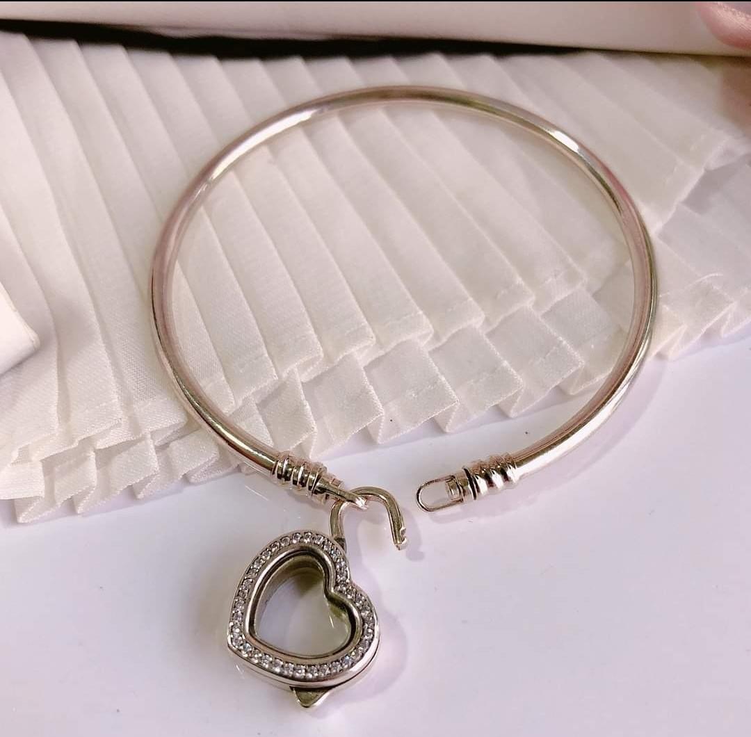 AUTHENTIC PANDORA LOCKET CHARM BRACELET 