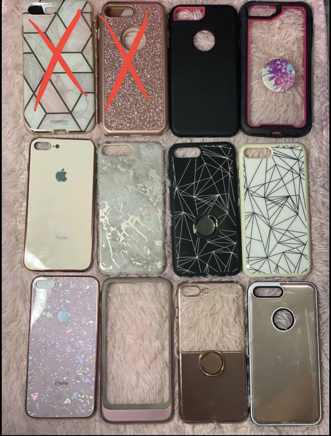 Cases for iPhone 8 Plus or iPhone 7 Plus (Repriced) (Category: Cases & Sleeves) located in Makati City. Submitted by mauiwowiegeemandz11.11 (Listing ID 1118054304, Image 1). Description: Please read entire description! For Sale! Random cases for iPhone 7 Plus or iPhone 8 Plus! Some are unused. Some were used only few times. Manage your expectations please. Pwede Take All for Php 650 or retail: Full 360 cover (Cosmo Marble from i-Blason) - Php 400