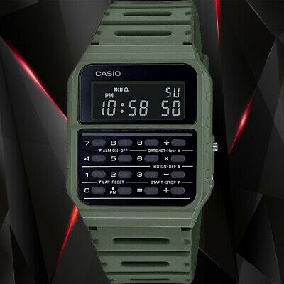 Casio Databank Calculator Green Resin Band Watch, Men's Fashion