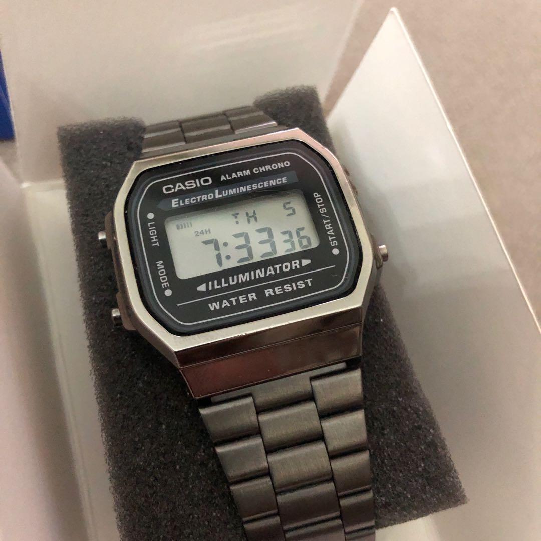 Casio Illuminator 3298 Metal Gun, Fesyen Pria, Jam Tangan di Carousell