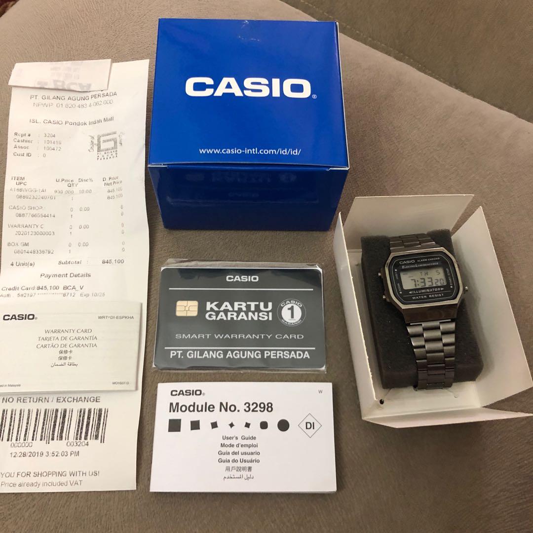 Casio Illuminator 3298 Metal Gun, Fesyen Pria, Jam Tangan di Carousell