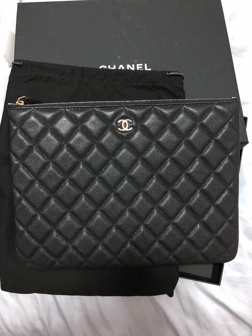 chanel o case caviar