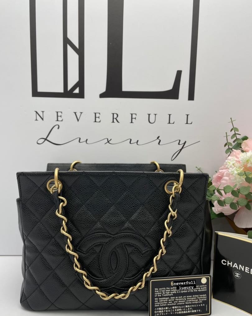 Chanel Petite Timeless Shopping Tote Bag Black Quilted Caviar Ghw, Luxury,  Bags & Wallets on Carousell