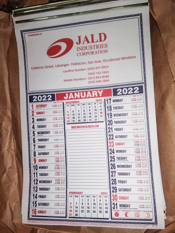 Commercial Calendar 2022, Everything Else, Others On Carousell