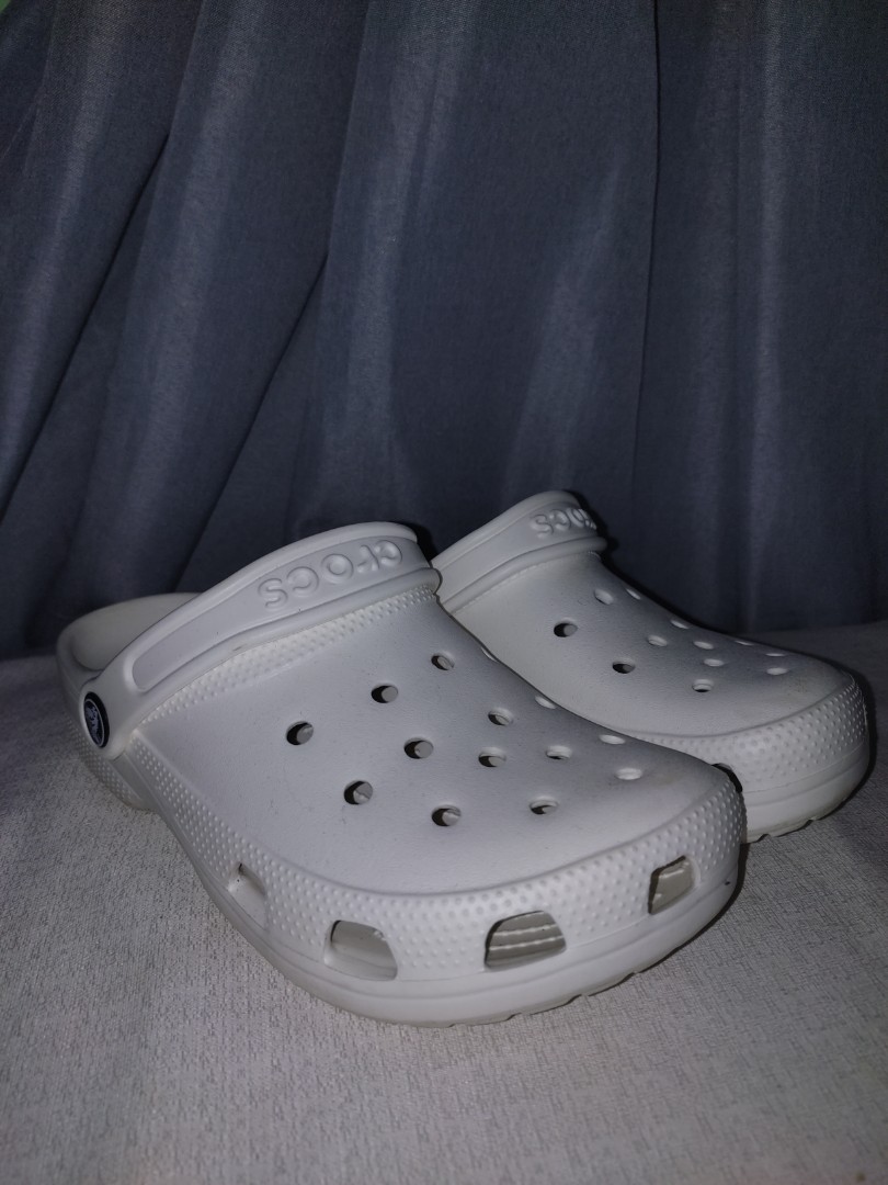 Plain white clearance crocs