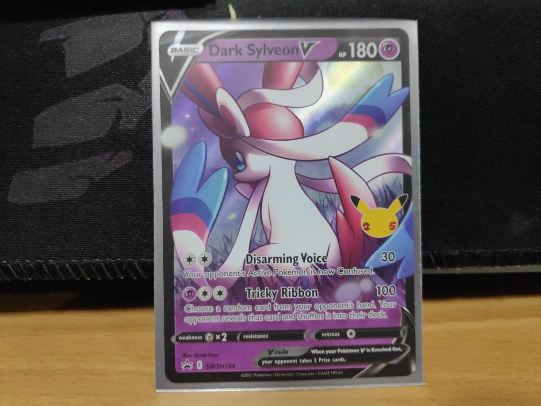 Dark Sylveon V Pokemon Card 25th Celebration, Hobbies & Toys, Toys & Games  on Carousell