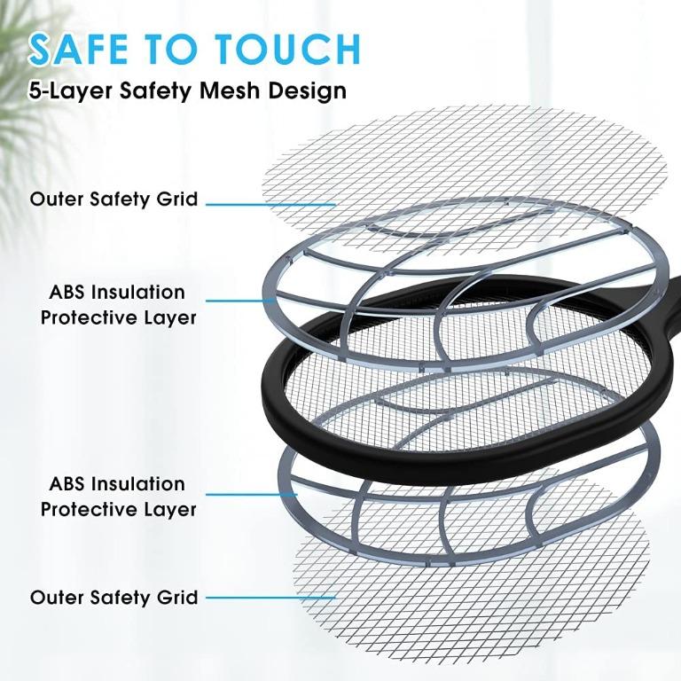 DHWP01L Electric Mosquito Killer,Fly Racket,Bee Swatter Killer 3800V