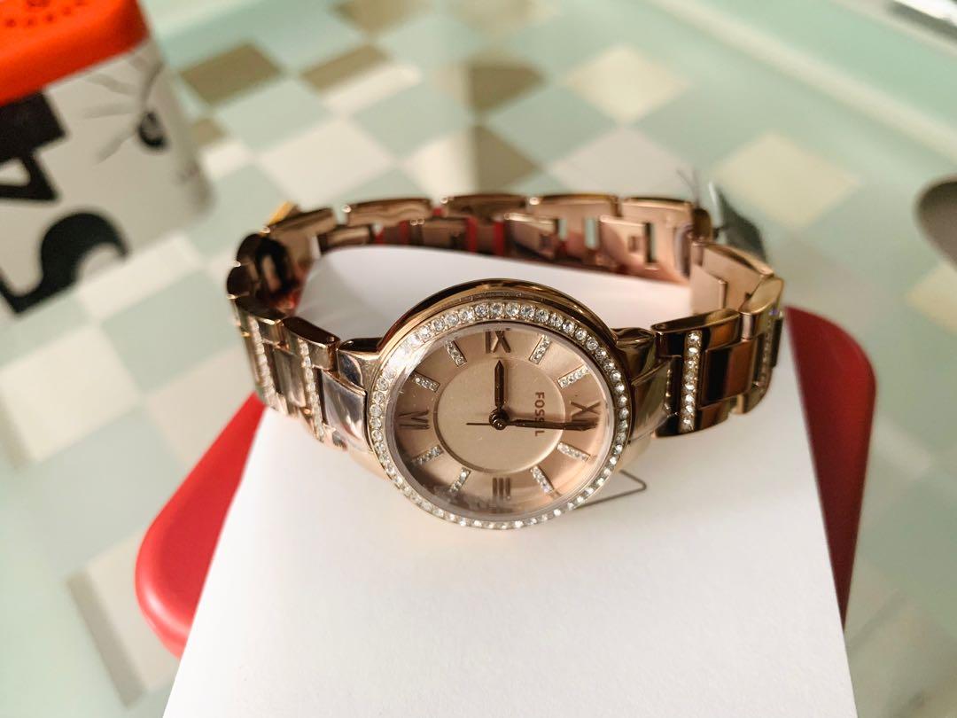 Fossil Virginia ES4482 Diamond Accents Quartz Women s Watch