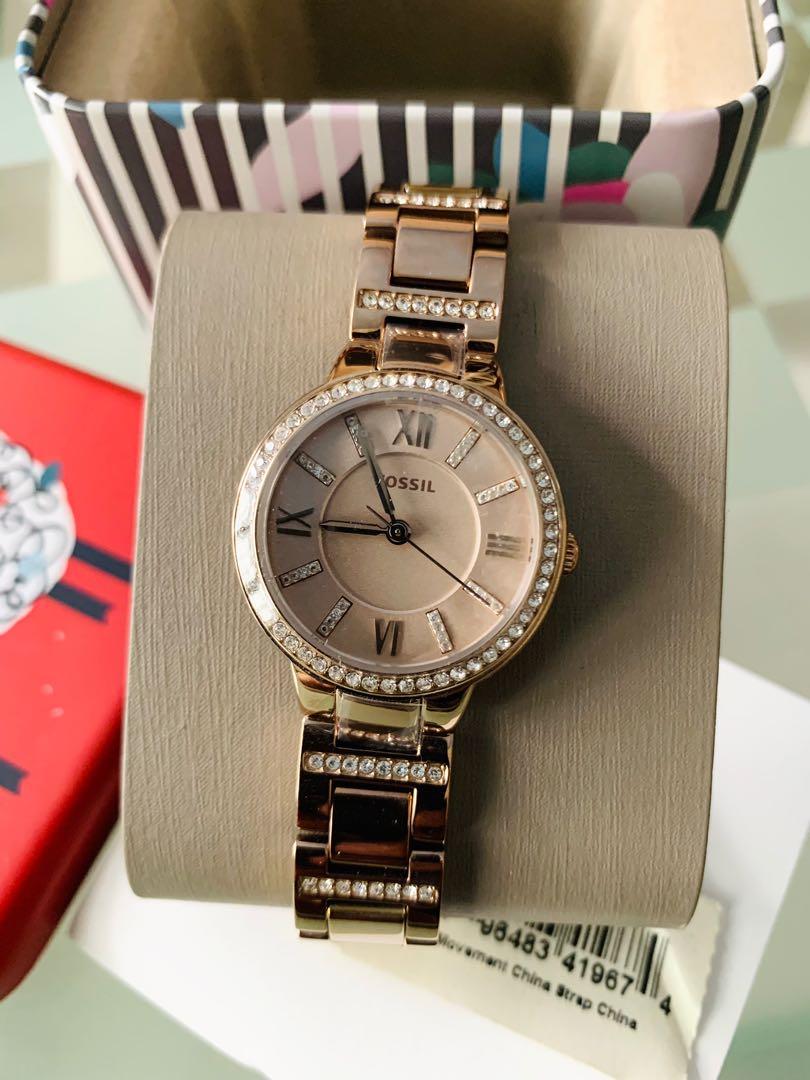 Fossil Virginia ES4482 Diamond Accents Quartz Women s Watch