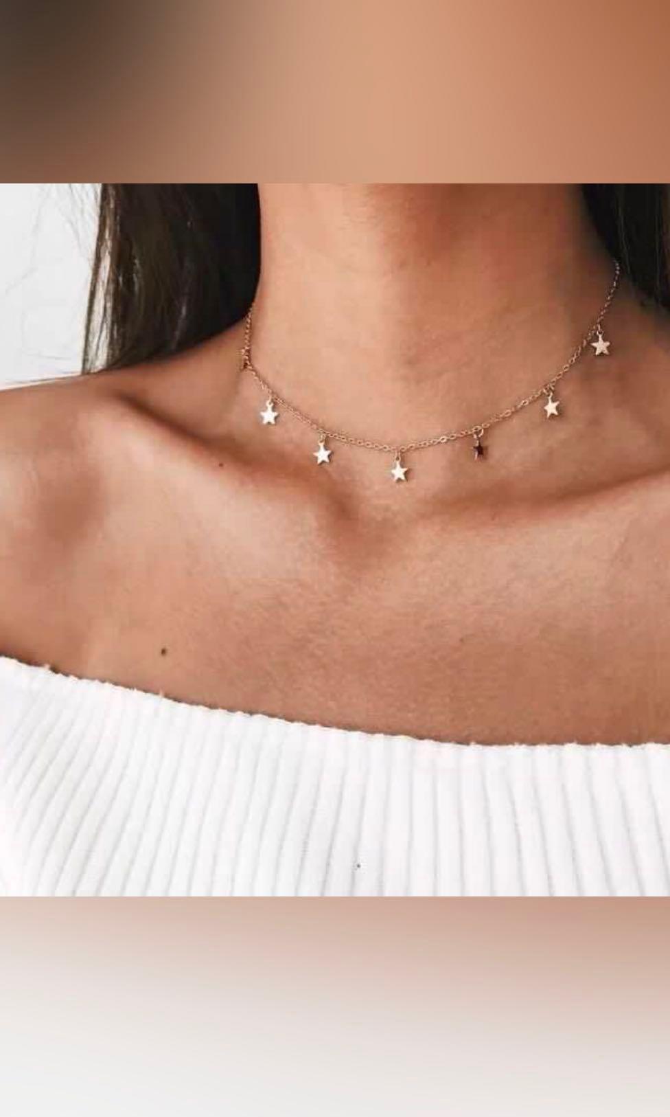 Gold star choker cheap