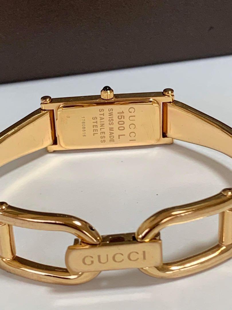 Rare Gucci Vintage Bangle Watch W Dia Authentic 1500l Luxury Watches On Carousell 