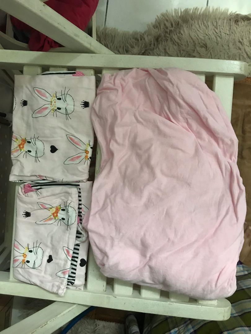 Ikea baby cot bed sheet and bolster case, Babies & Kids, Baby Nursery