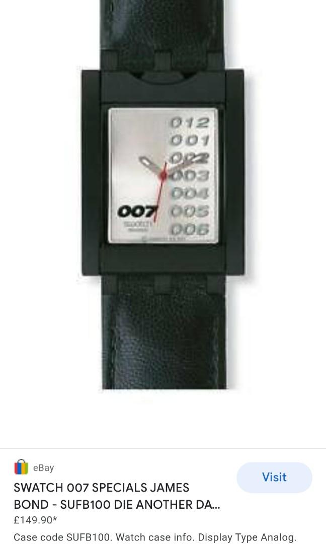 Jam Langka Swatch 007 James Bond Die 