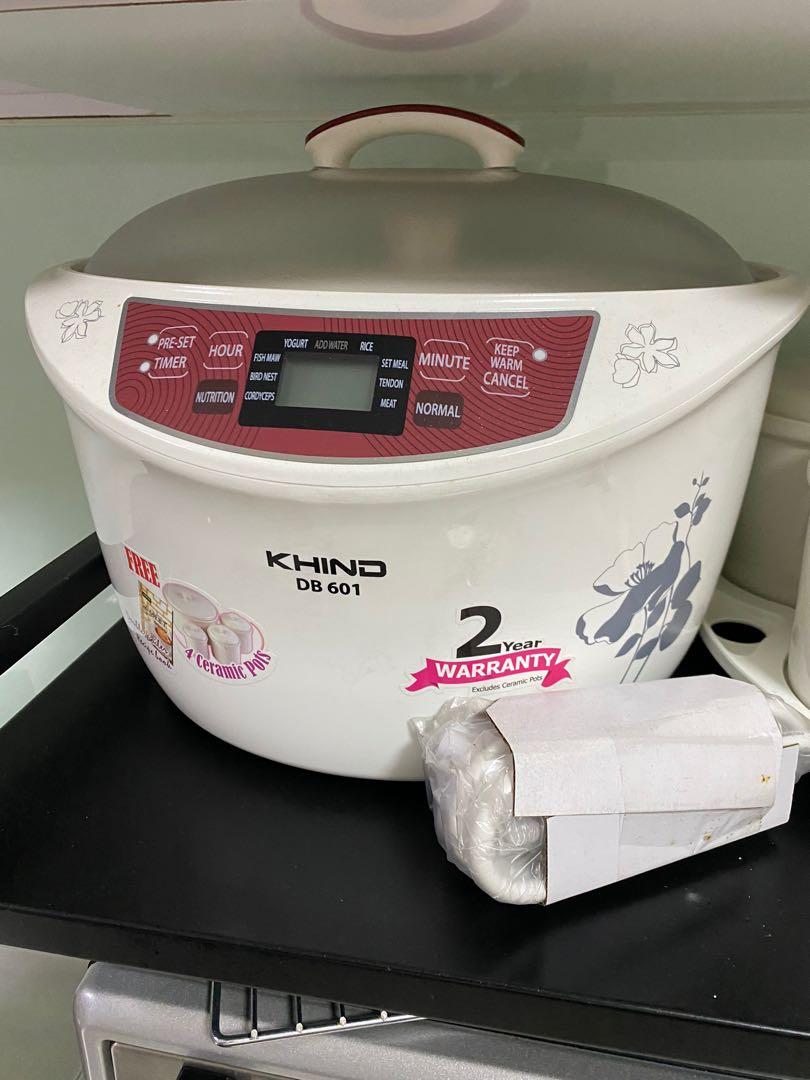 Khind Double Boiler DB601, TV & Home Appliances, Kitchen Appliances