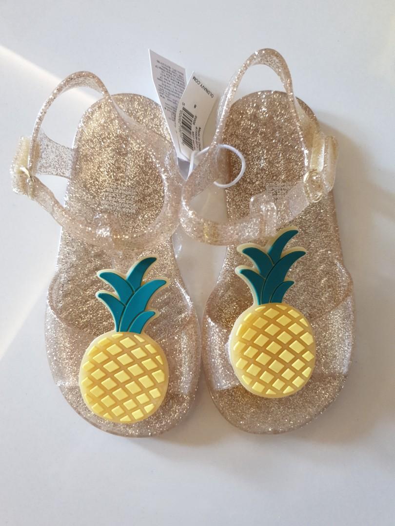 pineapple jelly sandals