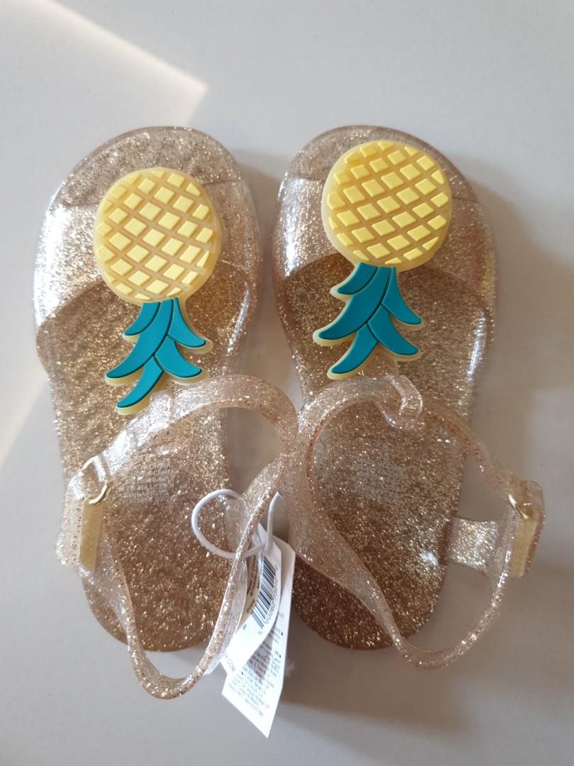 pineapple jelly sandals