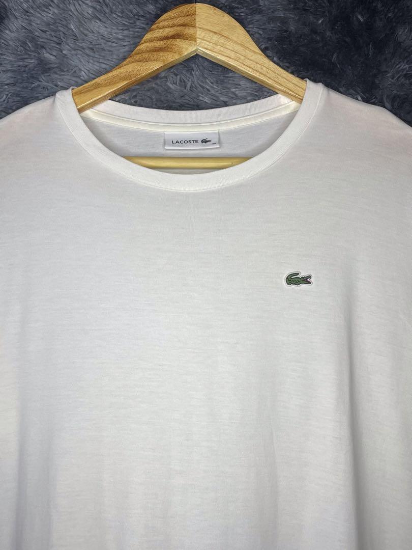Lacoste Plain White Polo Shirt Men s Fashion Tops Sets