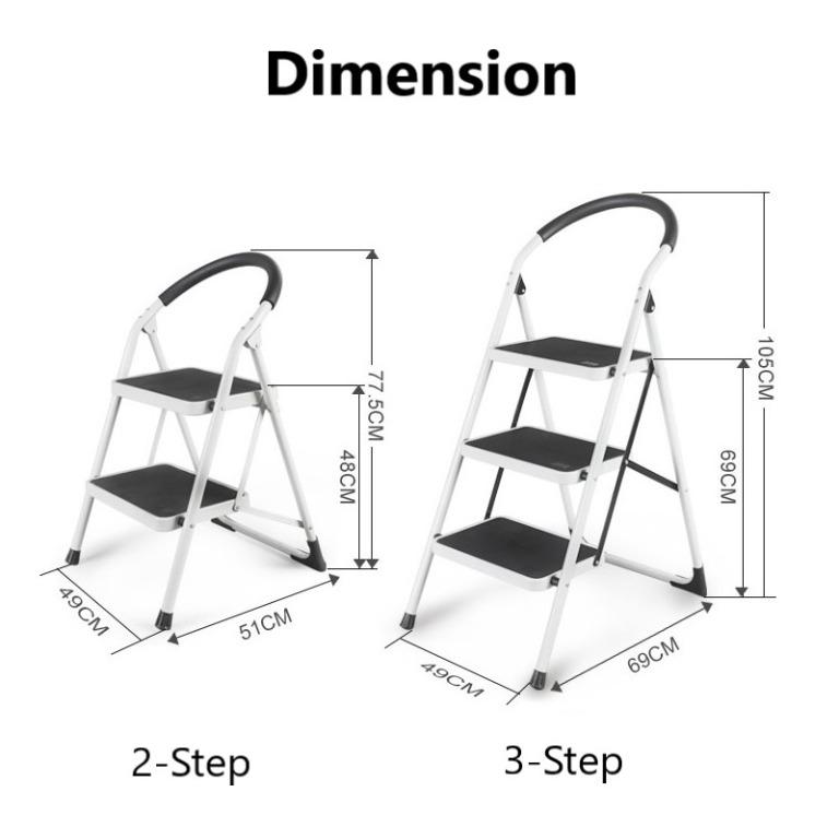 [iDS] Ladder 2/3/4/5 Step Premium Quality Folding Ladder with Wide Anti ...