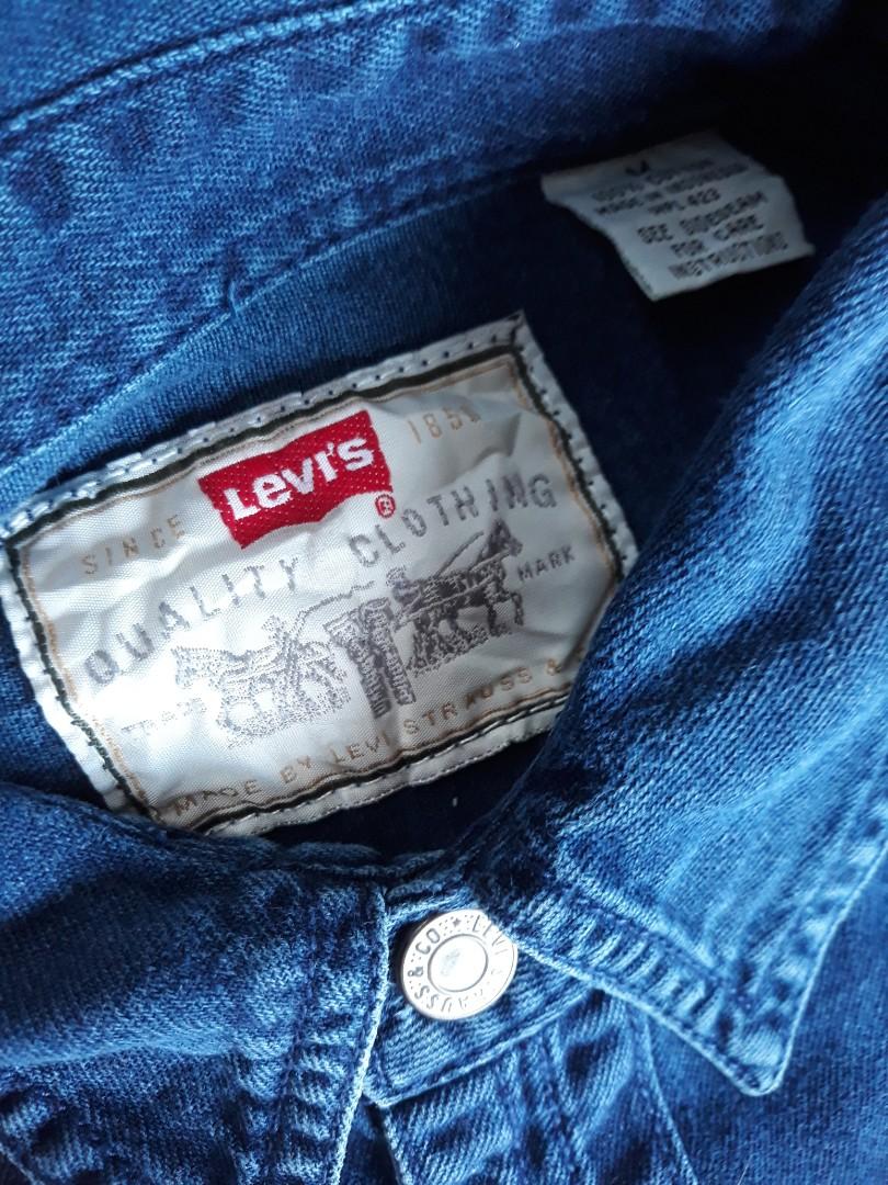 LEVI'S RED TAB BUTTON DENIM SHIRT SIZE M REGULER CLASSIC ...