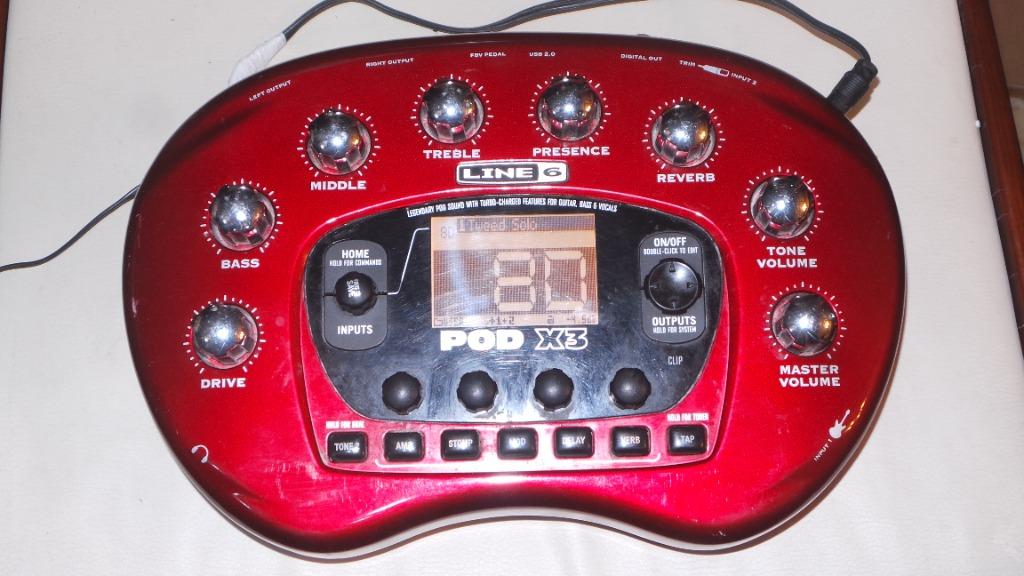 Line 6 POD X3 guitar multi effects (Category: Musical Instruments) located in Manila. Submitted by gene.barrientos (Listing ID 1123582770, Image 2). Description: Up for sale is a used Line 6 POD X3 for 5,500 pesos.Please kindly call or message me through whatsapp,viber or normal voice call on 09688825576 for any inquiries and for faster transaction. OVERVIEW: POD® X3 Features 1/4-inch Instrument Input XLR Microphone Input (w/ Trim Adjust) USB 2.0