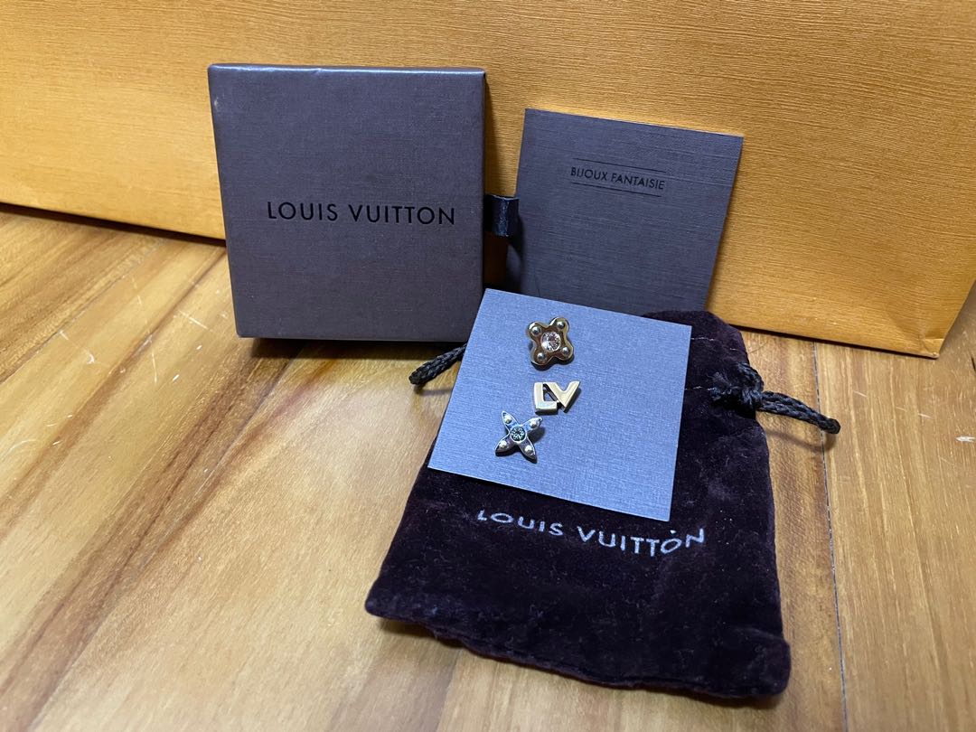blue louis vuitton earrings