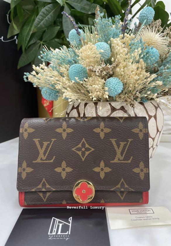 Vuitton Flora Compact Wallet Monogram Cerise, Luxury, Bags & Wallets on Carousell