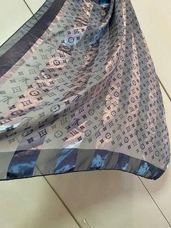 Louis Vuitton grey silk scarf