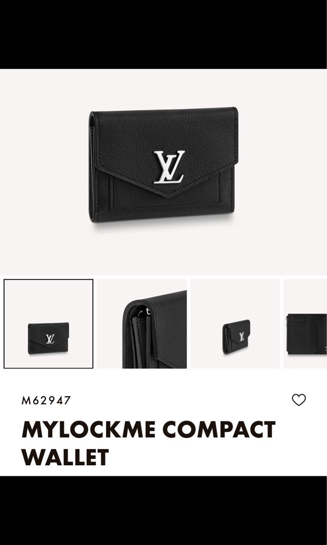 Louis Vuitton MyLockMe Compact Wallet - Black - M62947