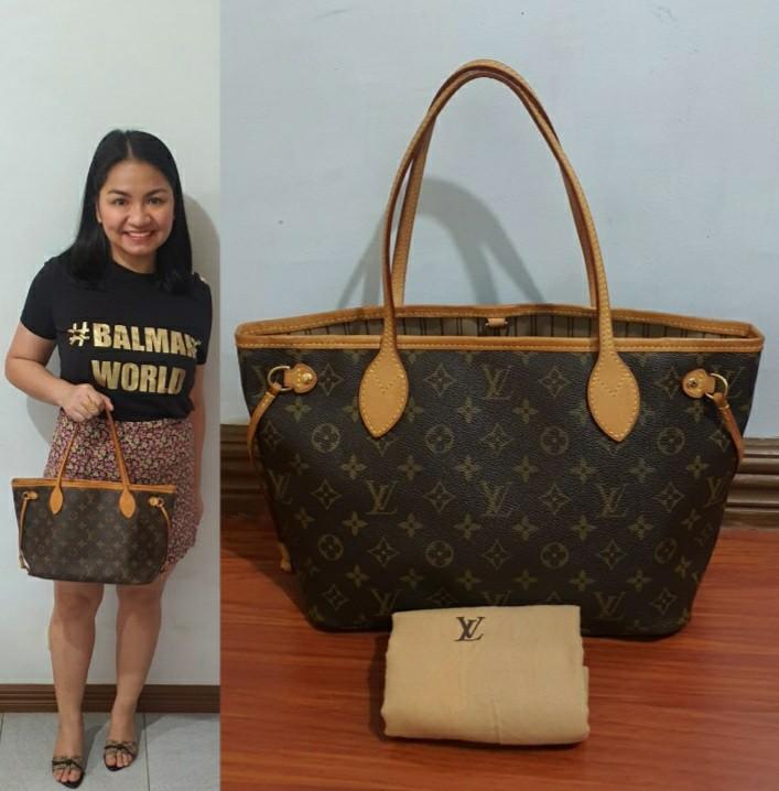 LV neverfull PM size, Luxury, Bags & Wallets on Carousell
