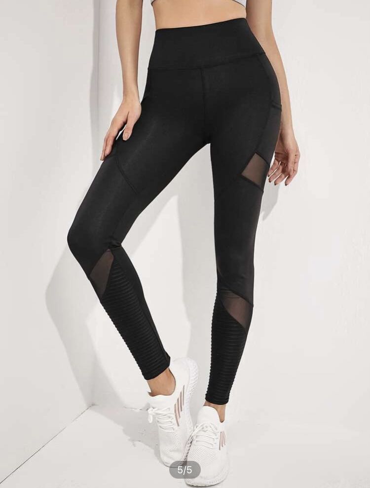 Mesh Insert Sports Leggings (Size S 