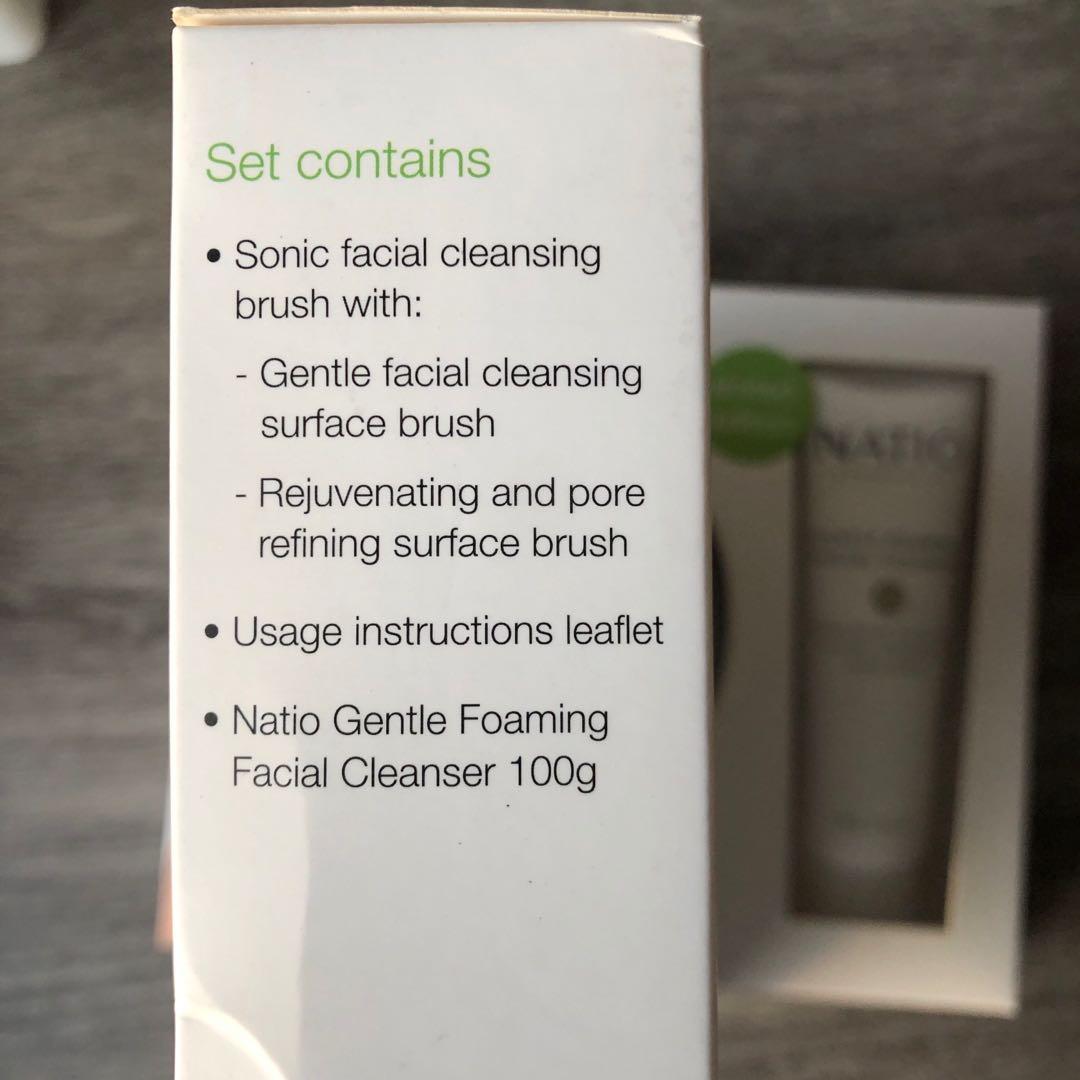 Natio Aromatherapy Sonic Facial Cleansing Brush Set and Gentle Foaming