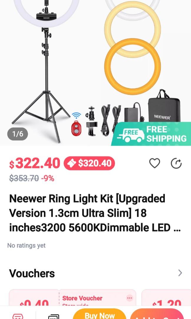 Neewer Ring Light Kit [Upgraded Version-1.3cm Ultra Slim]-18