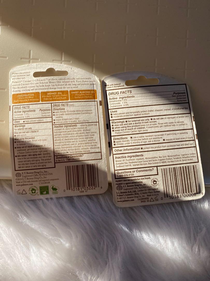 Palmers Coconut Oil/Cocoa Butter Formula LipBalm, Beauty & Personal