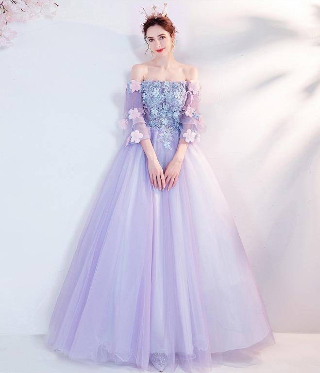Soft purple wedding dress top