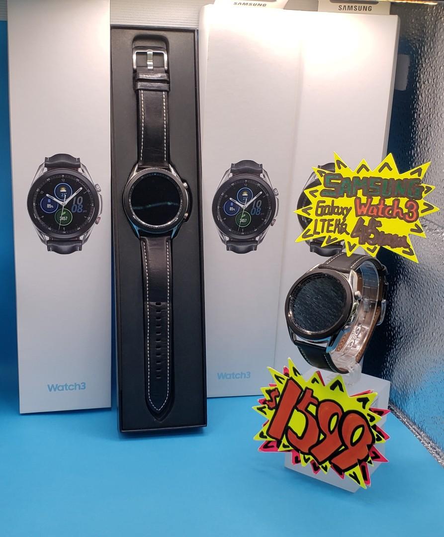 Samsung Galaxy Watch3(45mm)LTE 智能手錶清貨陳列品, 手提電話, 智能