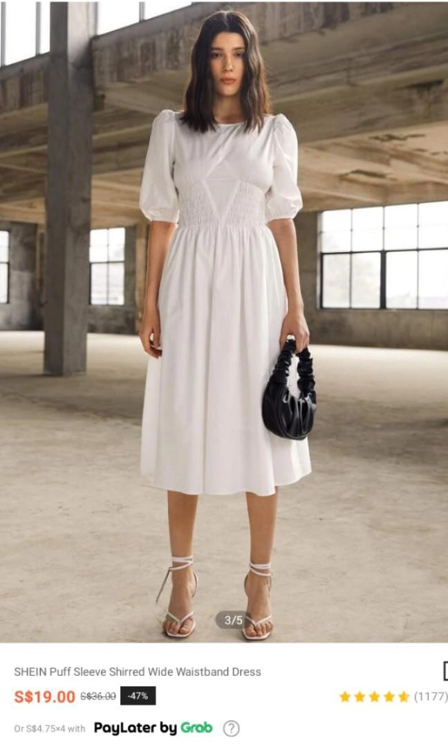 White discount dress shein
