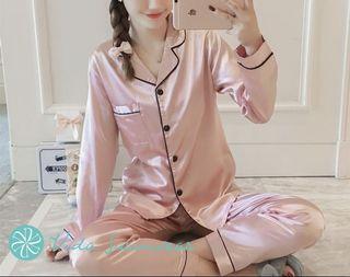 Silk Pink Pajama Terno