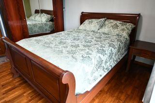 Solid wood Queen bed