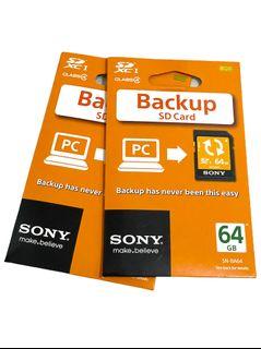 Sony 64GB Backup SD Card