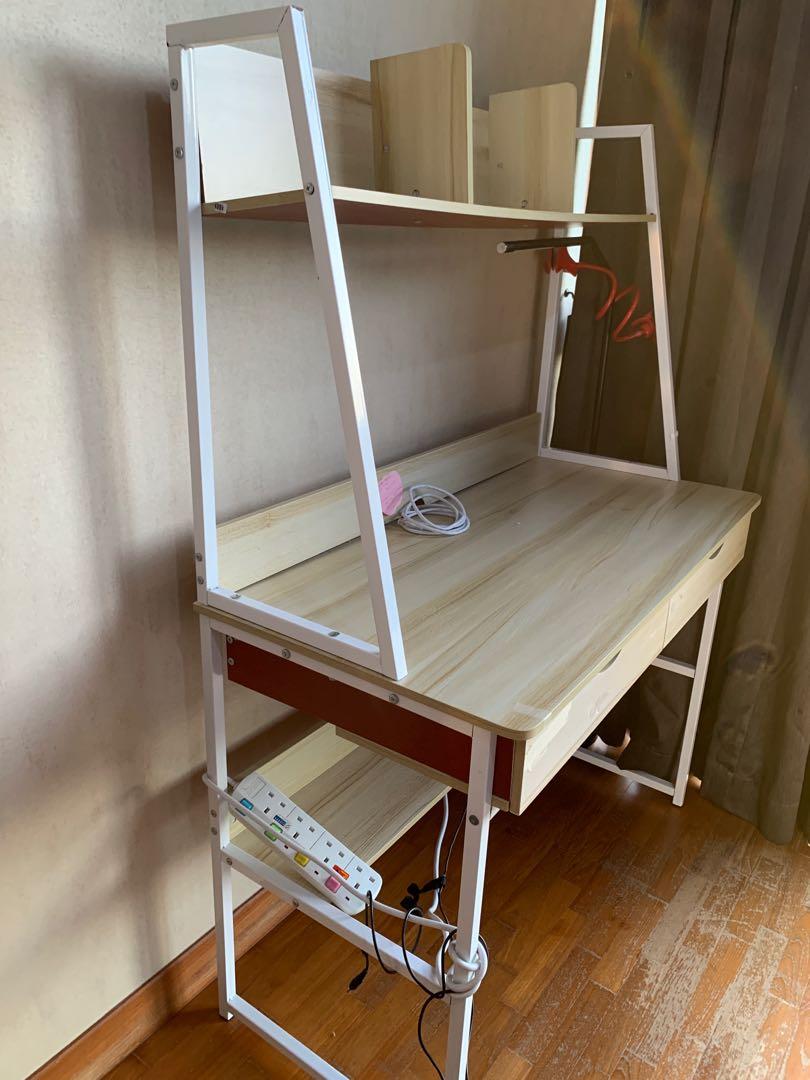 Study Table (Category: Tables & Sets) located in Singapore. Submitted by daddylee (Listing ID 1123716051, Image 1). Description: Well used. Dimensions are 100cm length x 50cm width x 140 height. Self collect. .