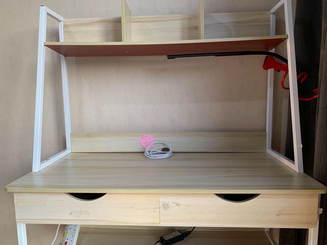 Study Table (Category: Tables & Sets) located in Singapore. Submitted by daddylee (Listing ID 1123716051, Image 2). Description: Well used. Dimensions are 100cm length x 50cm width x 140 height. Self collect. .