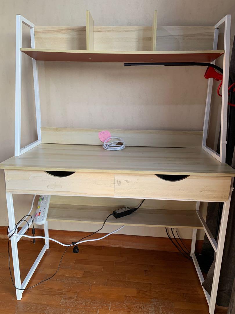 Study Table (Category: Tables & Sets) located in Singapore. Submitted by daddylee (Listing ID 1123716051, Image 3). Description: Well used. Dimensions are 100cm length x 50cm width x 140 height. Self collect. .