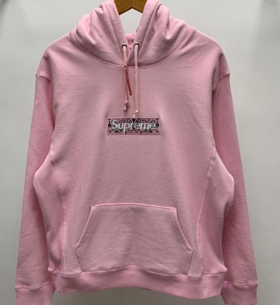Supreme bandana pink on pink bogo hoodie