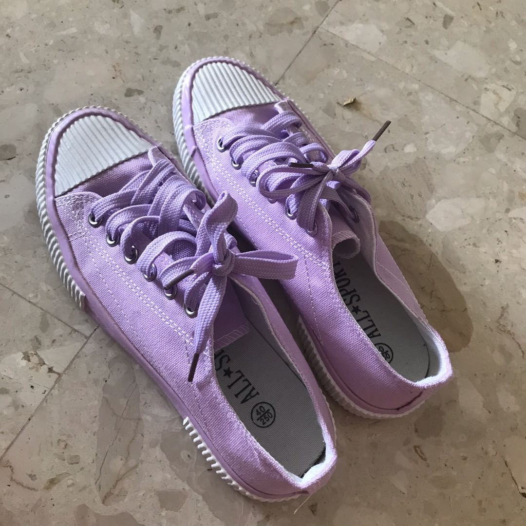 Purple canvas hotsell shoes